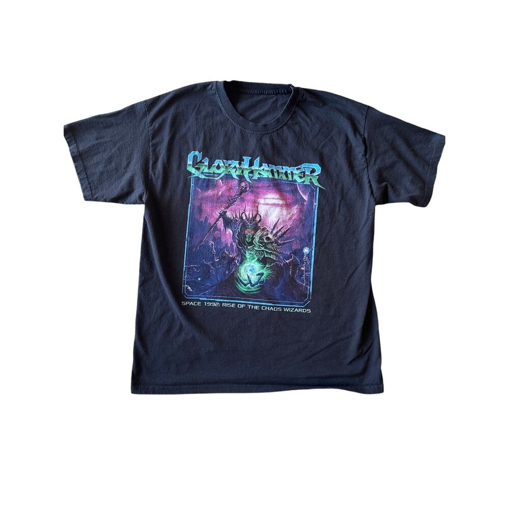 GloryHammer British Power Metal Band Black Large T-shirt